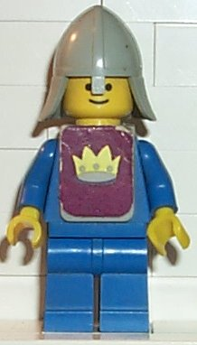 lego 1978 mini figurine cas082s Yellow Castle Knight Blue