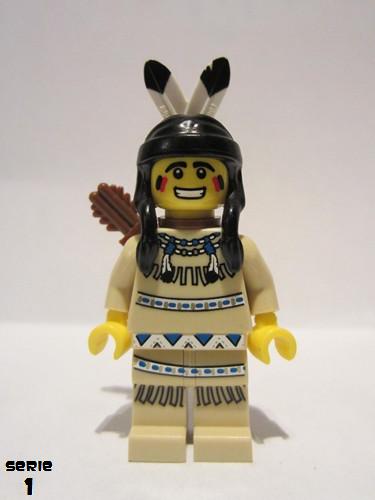 lego 2010 mini figurine col001 Tribal Hunter