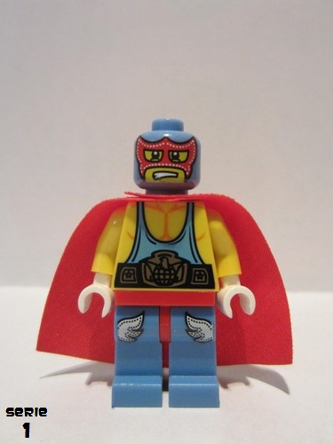 lego 2010 mini figurine col010 Super Wrestler  