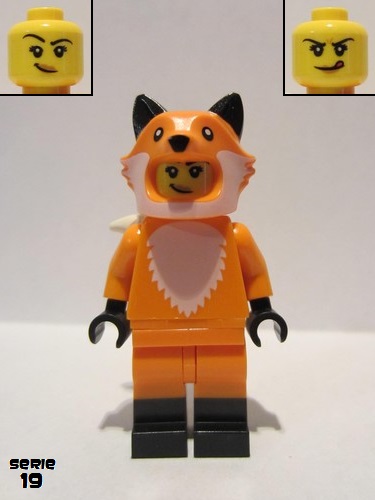 lego 2019 mini figurine col355 Fox Costume Girl  