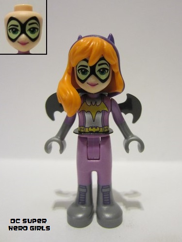 lego 2017 mini figurine shg012 Batgirl Medium Lavender Legs, Flat Silver Boots 