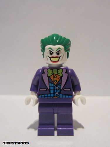 lego 2016 mini figurine dim017 The Joker Blue Vest, Single Sided Head 
