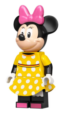 lego 2021 mini figurine dis056 Minnie Mouse Yellow Polka Dot Dress 