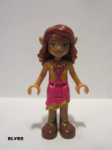 lego 2017 mini figurine elf036 Azari Firedancer Magenta and Gold 