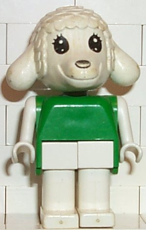 lego 1980 mini figurine fab7b Lulu Lamb Green Top 