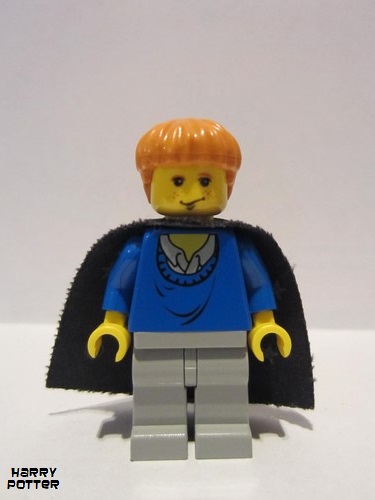 lego 2001 mini figurine hp034 Ron Weasley Blue Sweater, Black Cape with Stars 