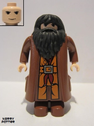 lego 2004 mini figurine hp061 Hagrid Reddish Brown Topcoat (Light Nougat Version with Moveable Hands) 