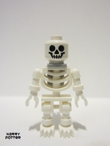 lego 2005 mini figurine gen174a Skeleton With Standard Skull - Light Bluish Gray Neck Bracket 