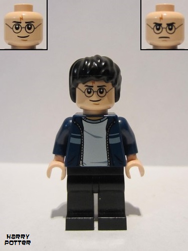 lego 2010 mini figurine hp087 Harry Potter Dark Blue Open Jacket with Stripe, Black Legs 