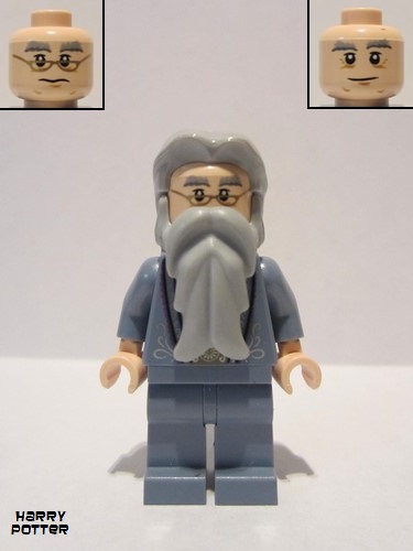 lego 2010 mini figurine hp099 Albus Dumbledore Sand Blue Outfit with Silver Embroidery 