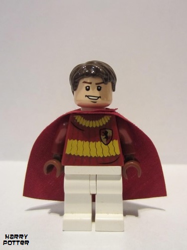lego 2010 mini figurine hp109 Oliver Wood Dark Red Quidditch Uniform 