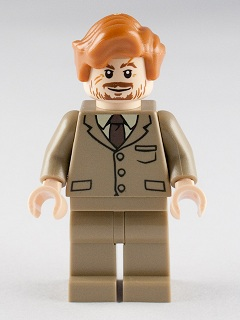 lego 2011 mini figurine hp130 Professor Lupin Dark Tan Suit 
