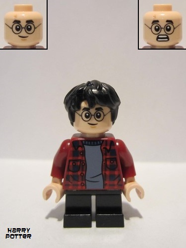 lego 2020 mini figurine hp233 Harry Potter Dark Red Plaid Flannel Shirt, Black Short Legs 