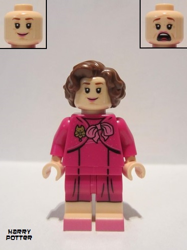 lego 2020 mini figurine hp235 Professor Dolores Umbridge Magenta Dress 