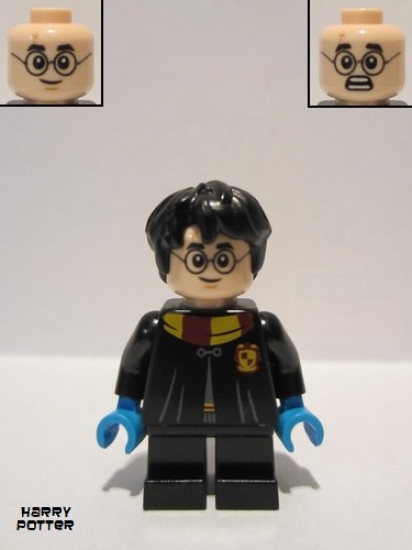 lego 2020 mini figurine hp237 Harry Potter Black Torso Gryffindor Robe, Black Short Legs Torse noir robe Gryffindor, courtes jambes noires