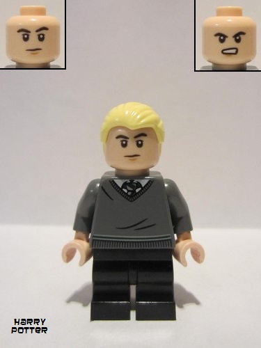 lego 2020 mini figurine hp262 Draco Malfoy Slytherin Sweater, Black Medium Legs 