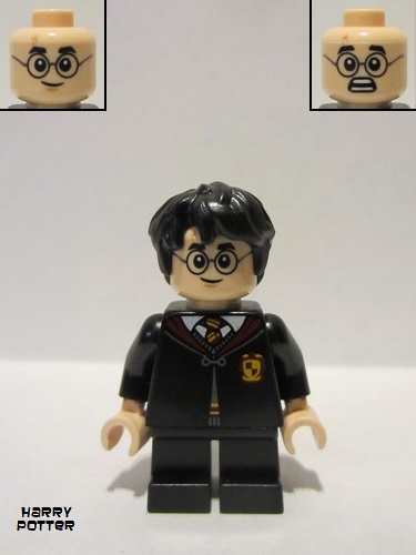 lego 2021 mini figurine hp281 Harry Potter Gryffindor Robe, Sweater, Shirt and Tie, Black Short Legs 
