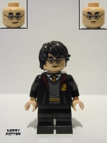 lego 2022 mini figurine hp333 Harry Potter Gryffindor Robe Open, Black Medium Legs 