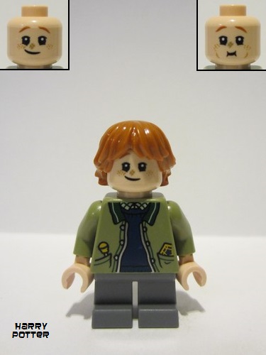 lego 2022 mini figurine hp376 Ron Weasley Olive Green Jacket 