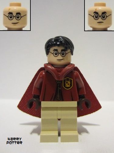 lego 2023 mini figurine hp427 Harry Potter Dark Red Gryffindor Quidditch Uniform with Hood and Cape 