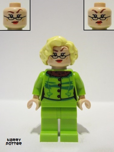 lego 2023 mini figurine hp442 Rita Skeeter Lime Jacket 