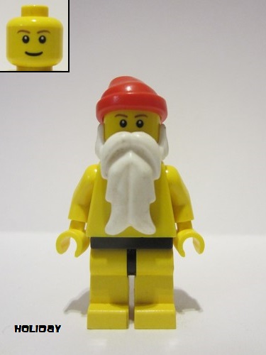 lego 2010 mini figurine hol010 Santa Yellow Legs with Black Hips, Yellow Torso 