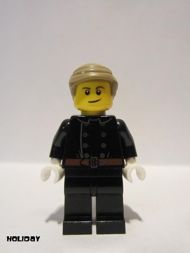 lego 2018 mini figurine hol123 Fire Jacket with 8 Buttons, Dark Tan Smooth Hair 