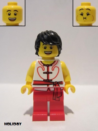 lego 2019 mini figurine hol148 Team Red/White Member 2 Dragon Boat Race 