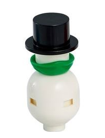 lego 2020 mini figurine hol202 Snowman Top Hat and Green Scarf 