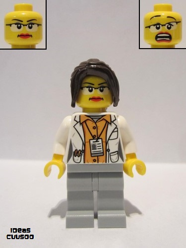 lego 2014 mini figurine idea011 Research Scientist Female White Lab Coat 