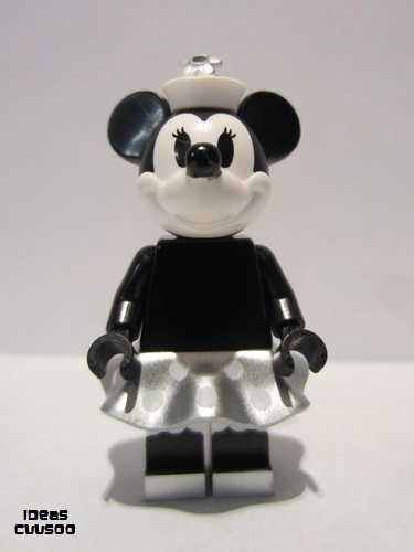 lego 2019 mini figurine idea050 Minnie Mouse Grayscale, Steamboat Willie 