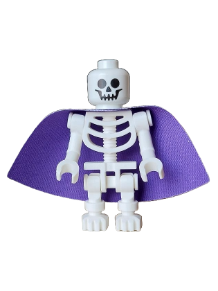 lego 2024 mini figurine idea188 Skeleton Standard Skull, Bent Arms Vertical Grip, Holographic Cape (Wizard) 