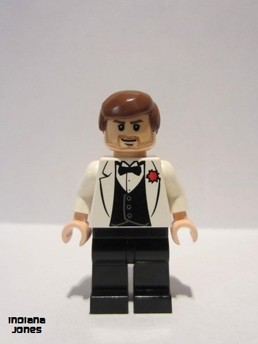 lego 2009 mini figurine iaj024 Indiana Jones White Tuxedo Jacket 