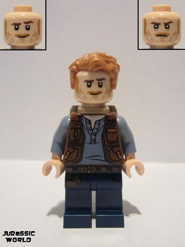lego 2018 mini figurine jw044 Owen Grady Backpack 
