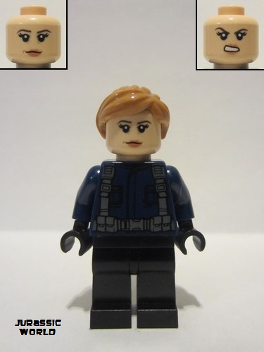 lego 2022 mini figurine jw086 Guard Female, Dark Tan Hair 