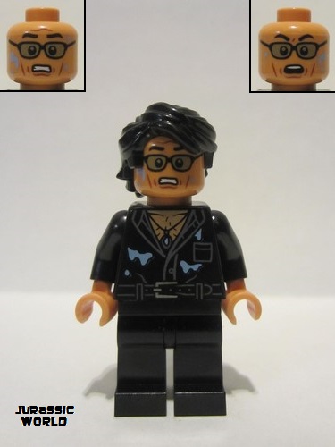 lego 2022 mini figurine jw097 Ian Malcolm Closed Shirt With With Water Stains 