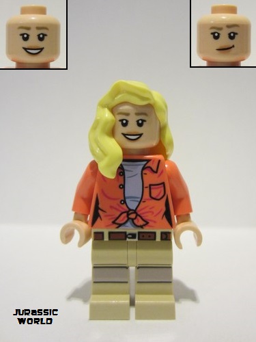 lego 2023 mini figurine jw116 Dr. Ellie Sattler Coral Shirt, Hair over Shoulder 