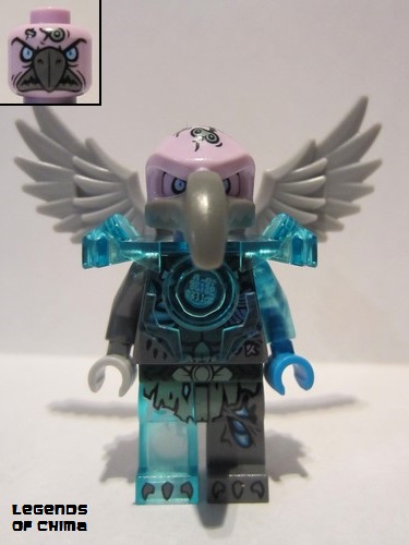 lego 2014 mini figurine loc088 Vornon Trans-Light Blue Heavy Armor 
