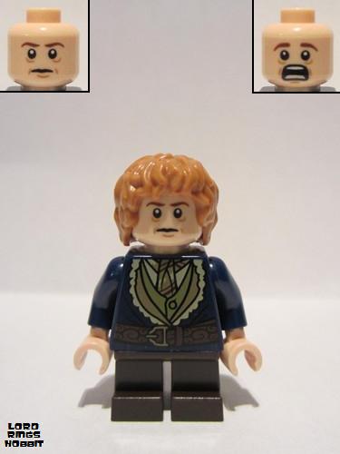 lego 2014 mini figurine lor093 Bilbo Baggins Dark Blue Coat 