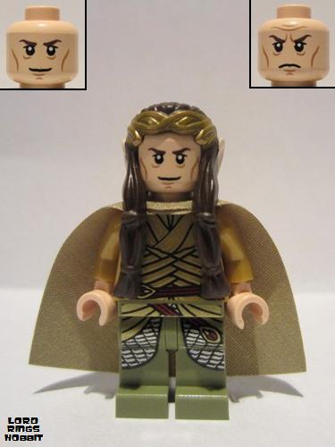 lego 2014 mini figurine lor105 Elrond Gold Crown, Pearl Gold and Olive Green Clothing 