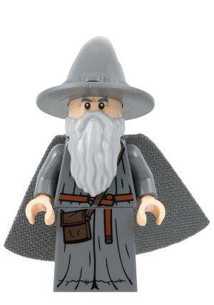 lego 2023 mini figurine lor125 Gandalf the Grey Witch Hat, Robe, Spongy Cape 