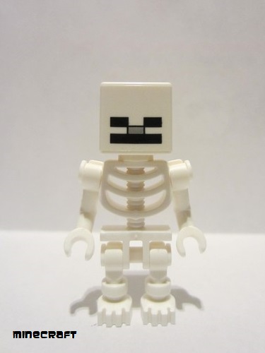 lego 2014 mini figurine min011 Skeleton Minecraft, with Cube Skull 