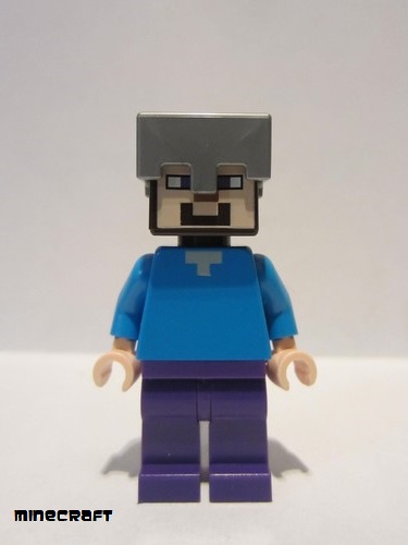 lego 2015 mini figurine min016 Steve Helmet 