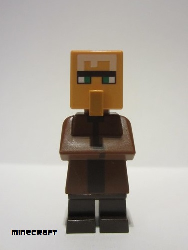 lego 2016 mini figurine min028 Villager Reddish Brown Top 