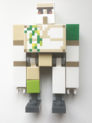 lego 2022 mini figurine min114 Iron Golem Brick and Pin Arm Attachments, Dark Bluish Gray Feet (Hinge Plate with 7 Teeth) 