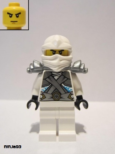 lego 2015 mini figurine njo185 Zane Titanium Ninja White 