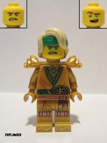 lego 2021 mini figurine njo640 Lloyd Golden Ninja - Legacy, Hair 