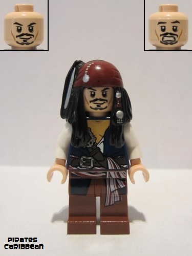 lego 2011 mini figurine poc001 Captain Jack Sparrow  
