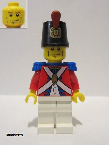 lego 2009 mini figurine pi087 Imperial Soldier II Shako Hat Printed, Cheek Lines 