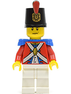 lego 2009 mini figurine pi090 Imperial Soldier II Shako Hat Printed, Scowl 